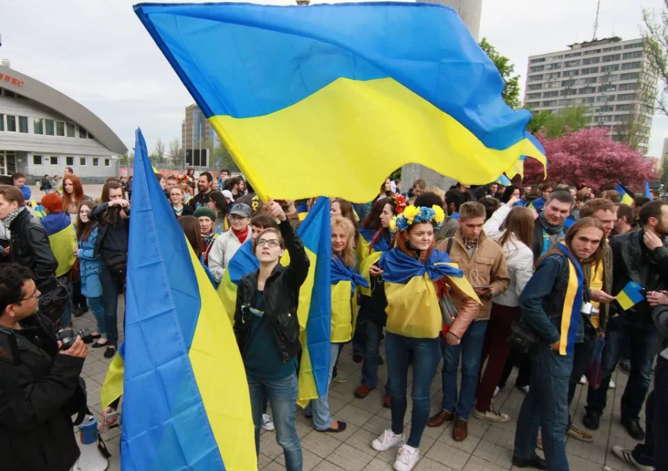 Останній проукраїнський мітинг в Донецьку