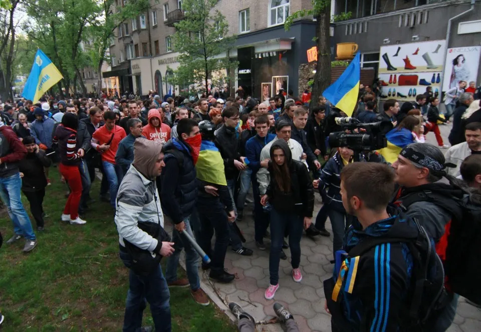 Останній проукраїнський мітинг в Донецьку