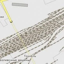 Density of railway lines on the plant's territory
