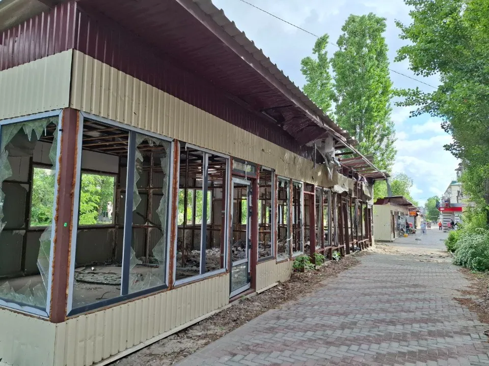 Фото з окупаційних ресурсів. (ринок “Ластівка”)