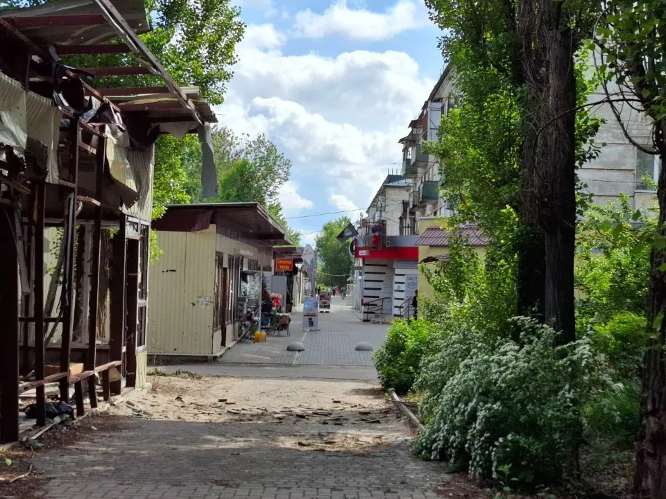 Фото з окупаційних ресурсів. (ринок “Ластівка”)