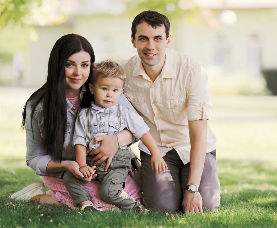 Ганна Ілліна з сім'єю