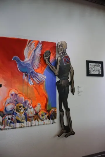 картонні фігури ватажків незаконних збройних формувань, що виникли на Луганщині та Донеччині у 2014