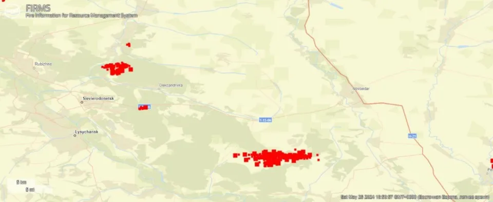 Лісові пожежі Сєвєродонецьк