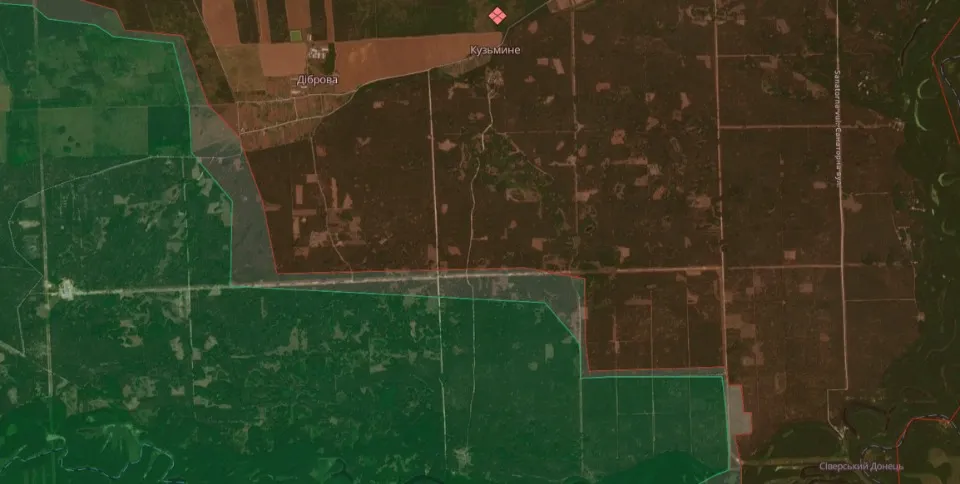 Скриншот мапи Серебрянського лісу за 13.06: