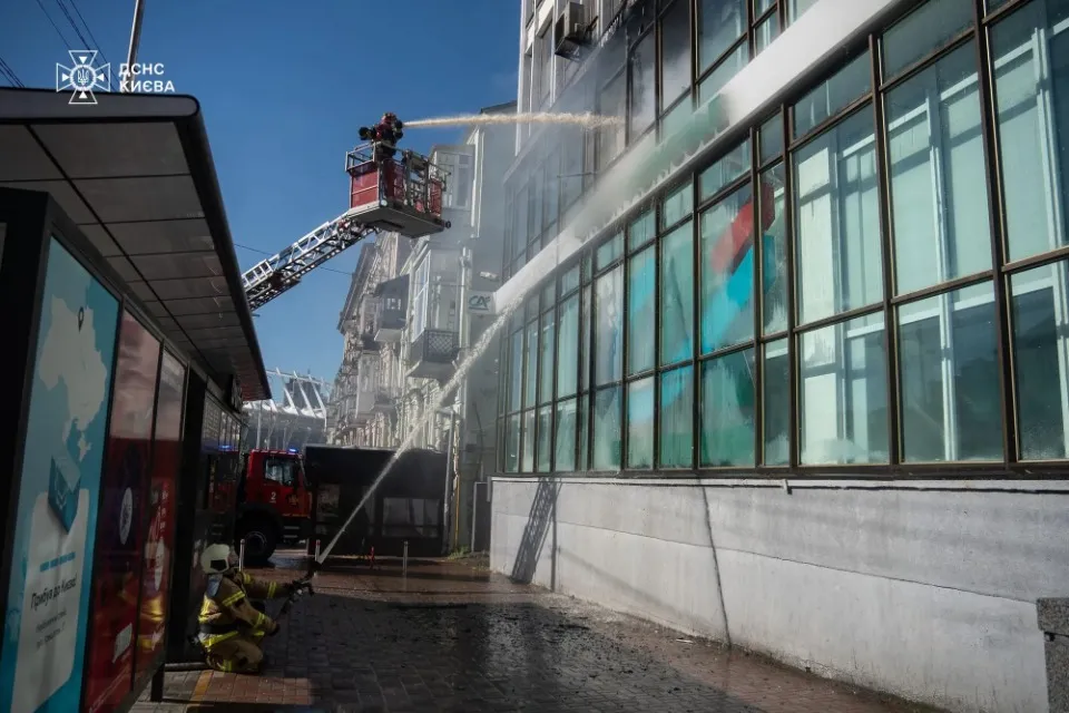 Пожежа на Печерську в Києві