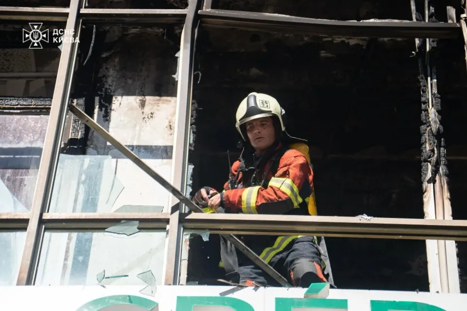 Пожежа на Печерську в Києві