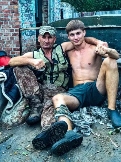 Ілля Курасов з батьком