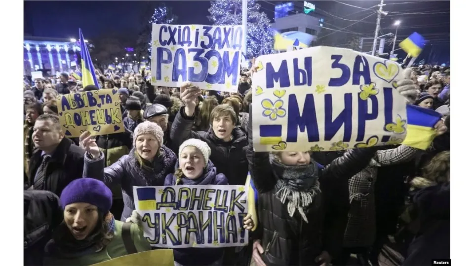 Найбільш чисельний мітинг у Донецьку 5 березня 2014, Reuters