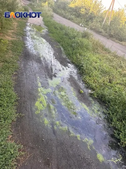 каналізація в Пелагіївці, вода тече по дорозі