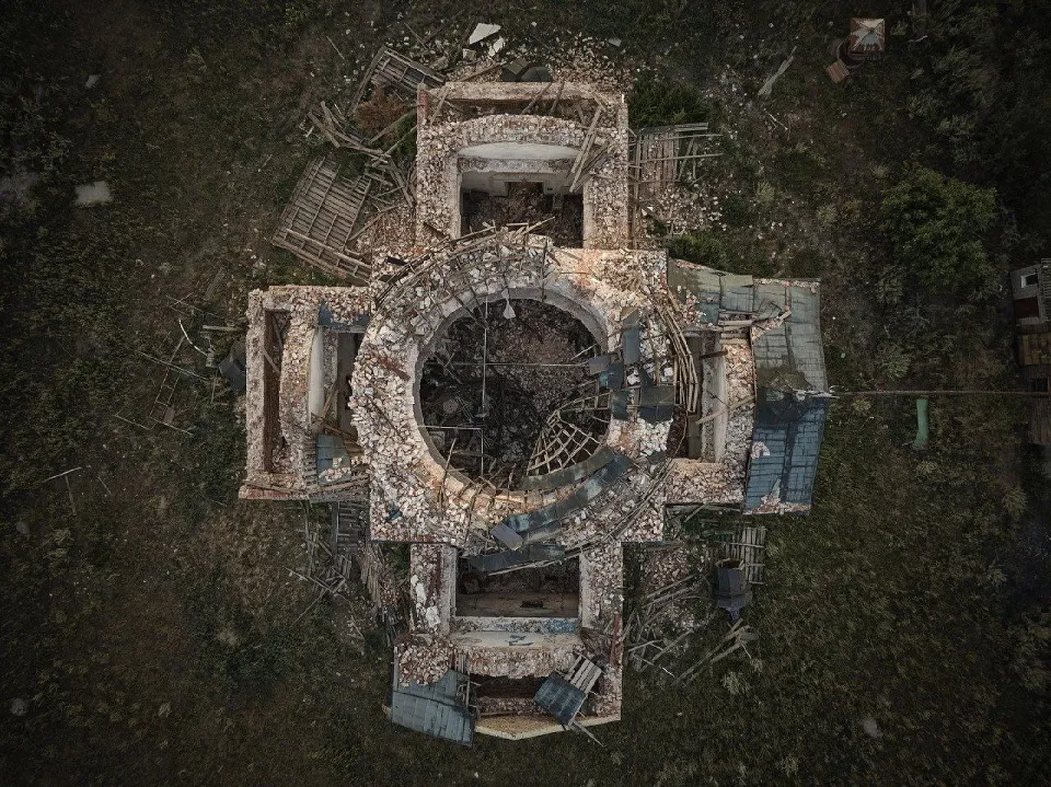 старовинний храм на Донеччині, знищений окупантами