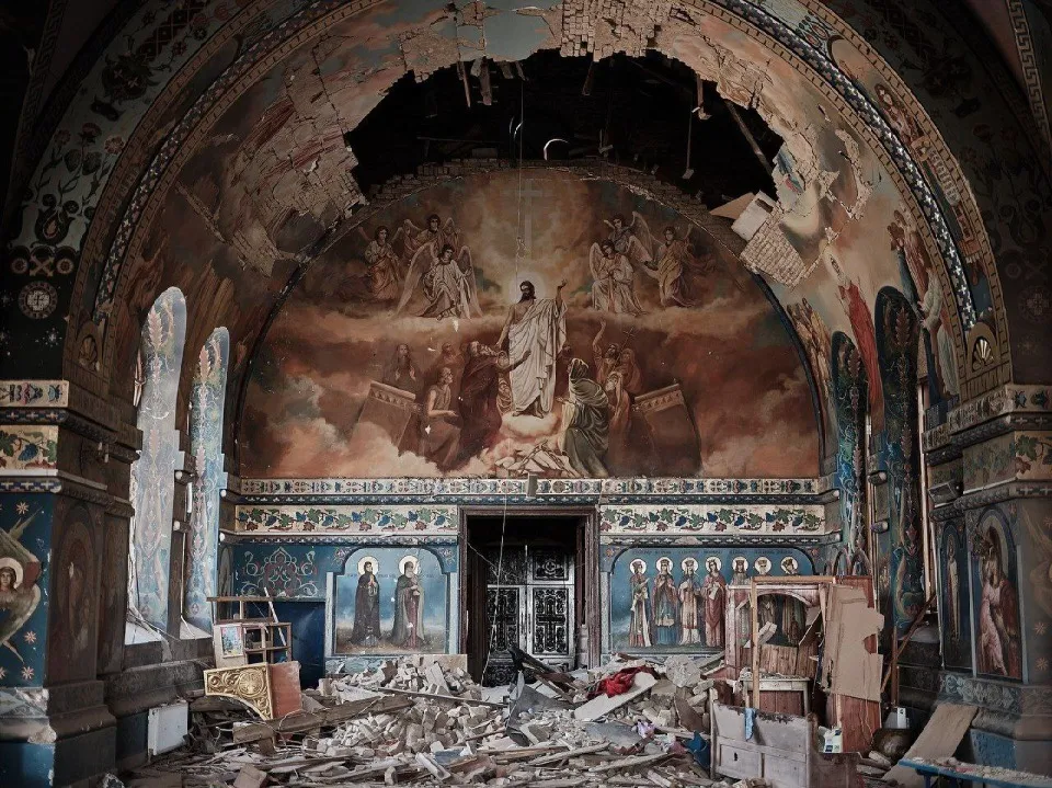 старовинний храм на Донеччині, знищений окупантами