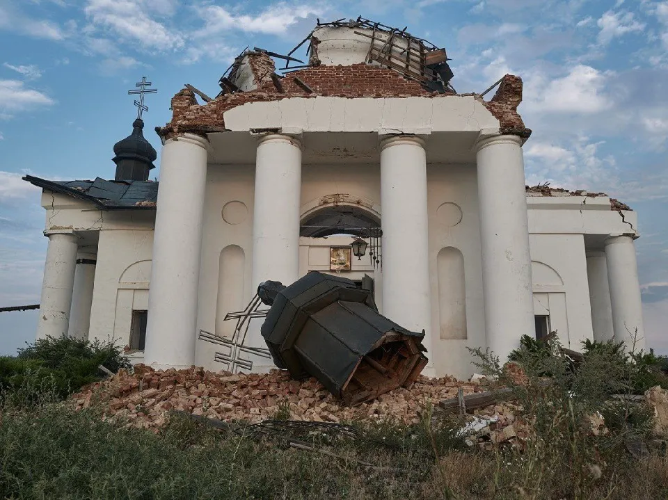 старовинний храм на Донеччині, знищений окупантами