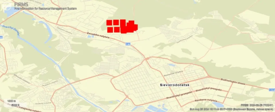 Пожежа біля с. Воєводівка