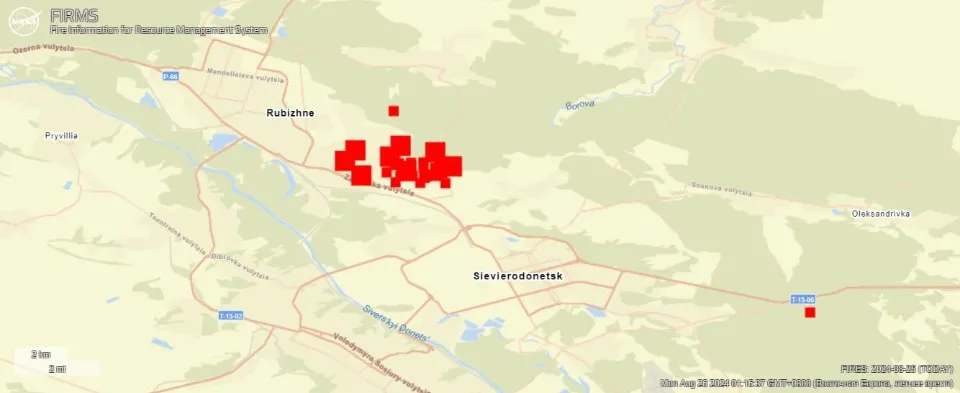 Пожежа біля с. Воєводівка