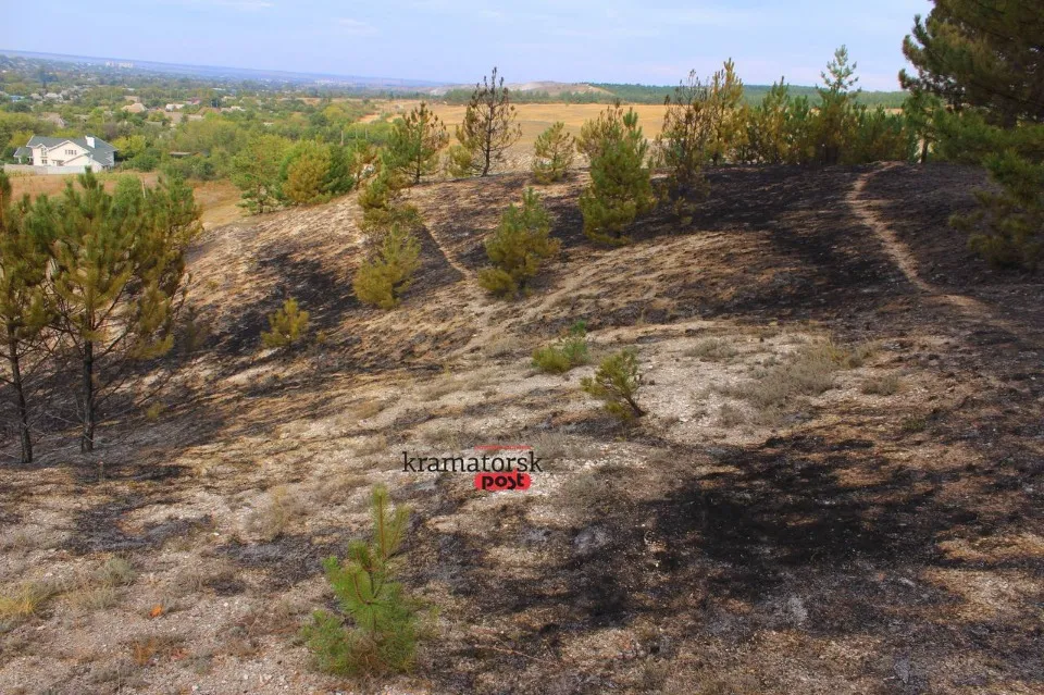 пожежа в Краматорську, горіли дерева на Білянських горах