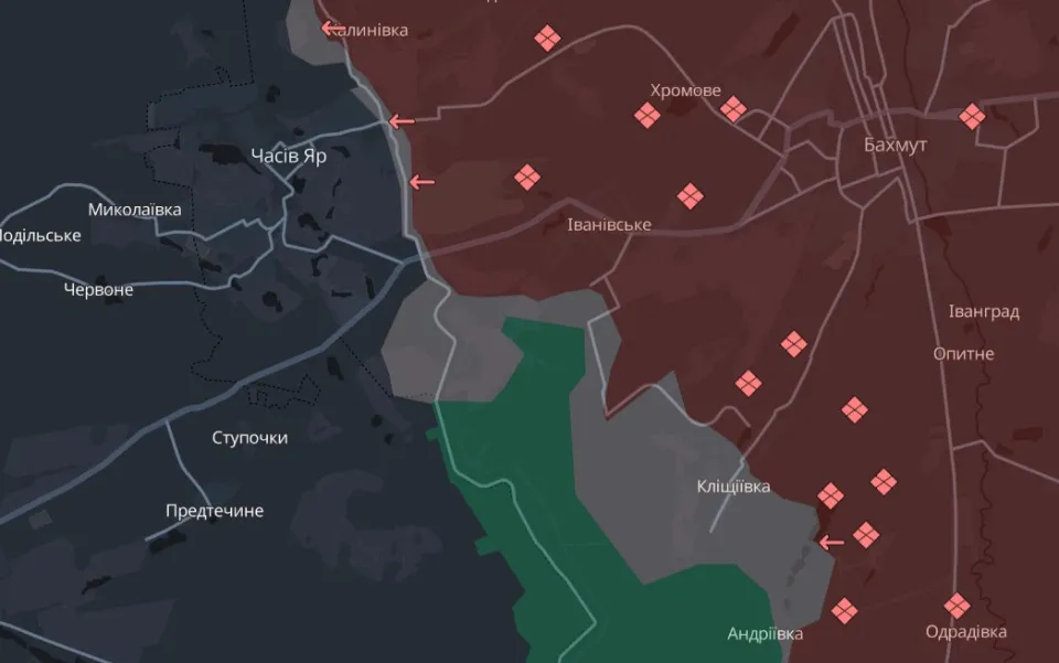 напрямок Часів Яр на Донеччині