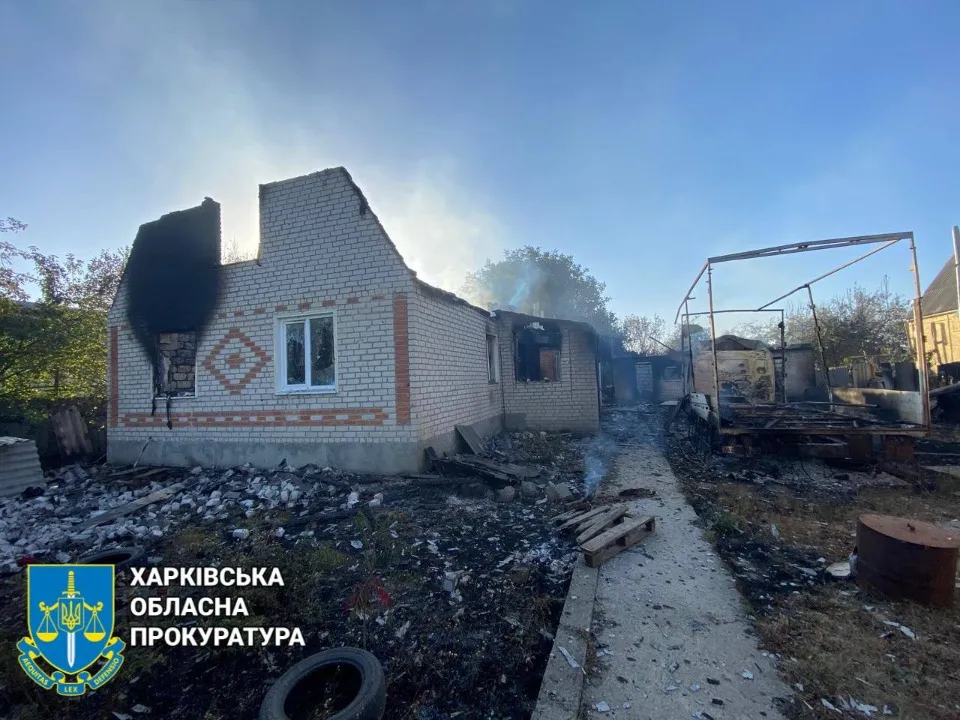 Наслідки обстрілу Куп'янська Харківської області, 06.10.2024. Джерело: Харківська обласна прокуратур