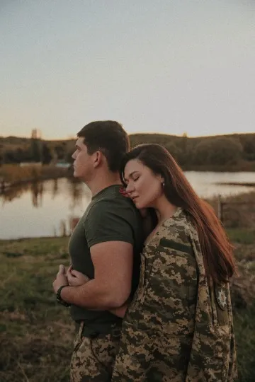 Військові з родинами. Фото Аліни Агєєвої