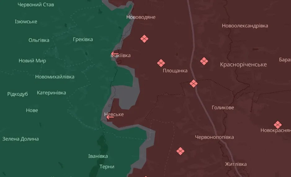 мапа Deep State Луганщина