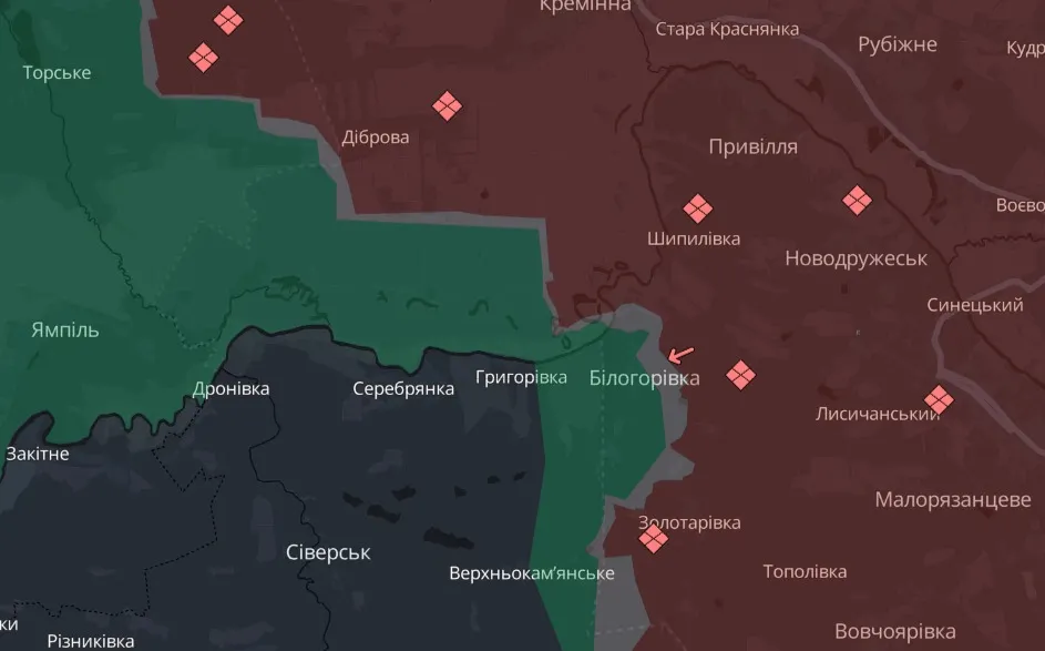 мапа Deep State Луганщина