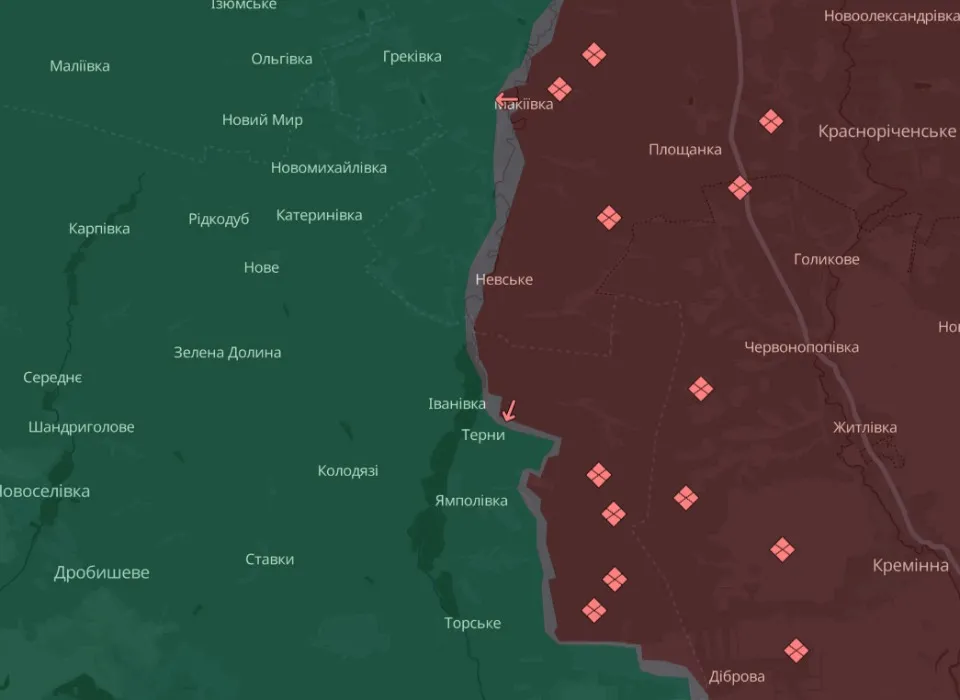 мапа Deep State Луганщина