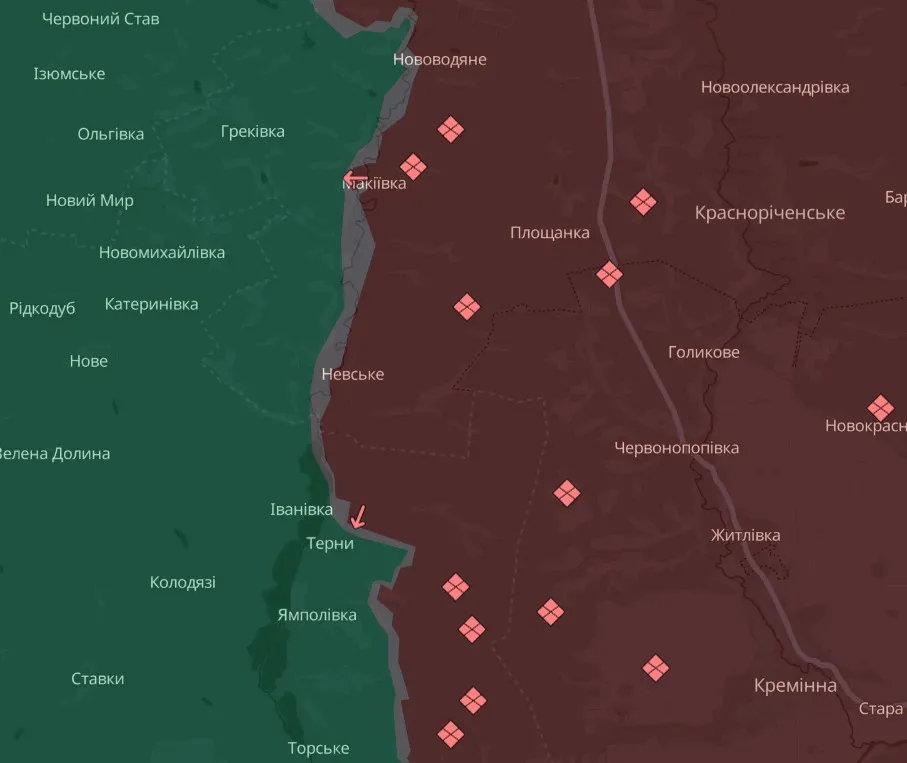 мапа Deep State Луганщина