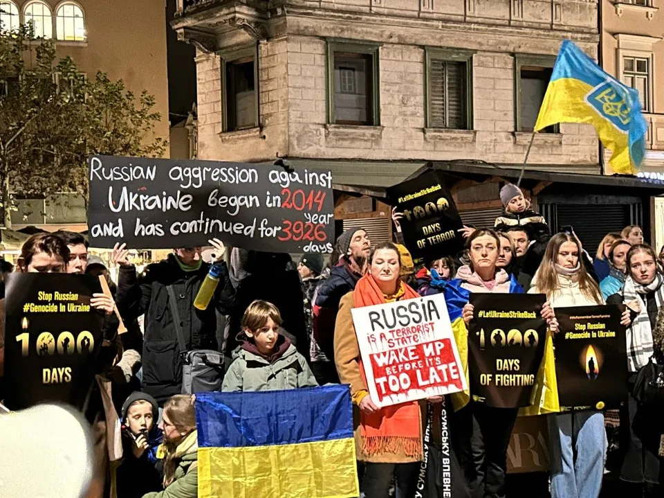 Фото учасниці мітингу Кароліни Любович