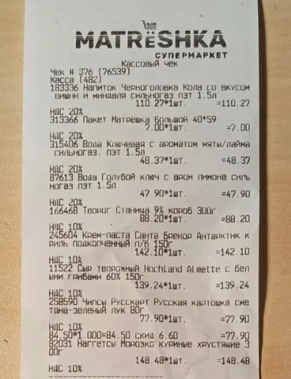 магазин Матрьошка на окупованій Луганщині, ціни