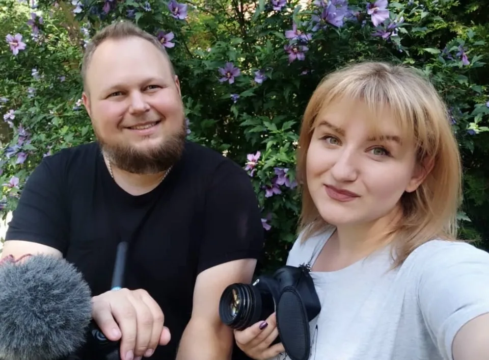 Юлія Ткаченко з колегою з Бахмуту