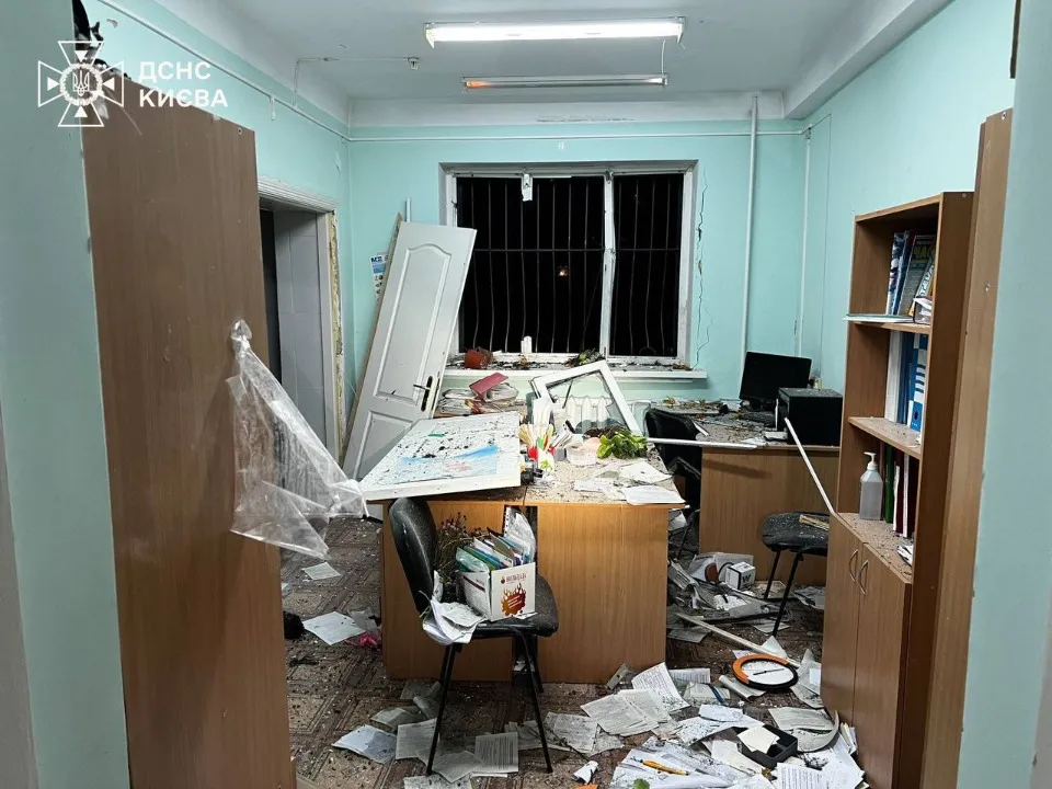 Наслідки влучання дрону в Києві 29 листопада 2024