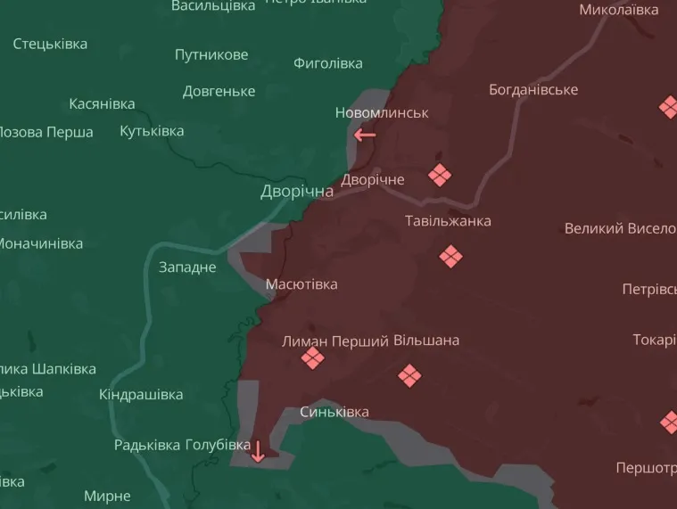 мапа Deep State Лиманський напрямок