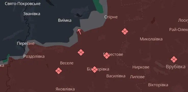 мапа Deep State Лиманський напрямок