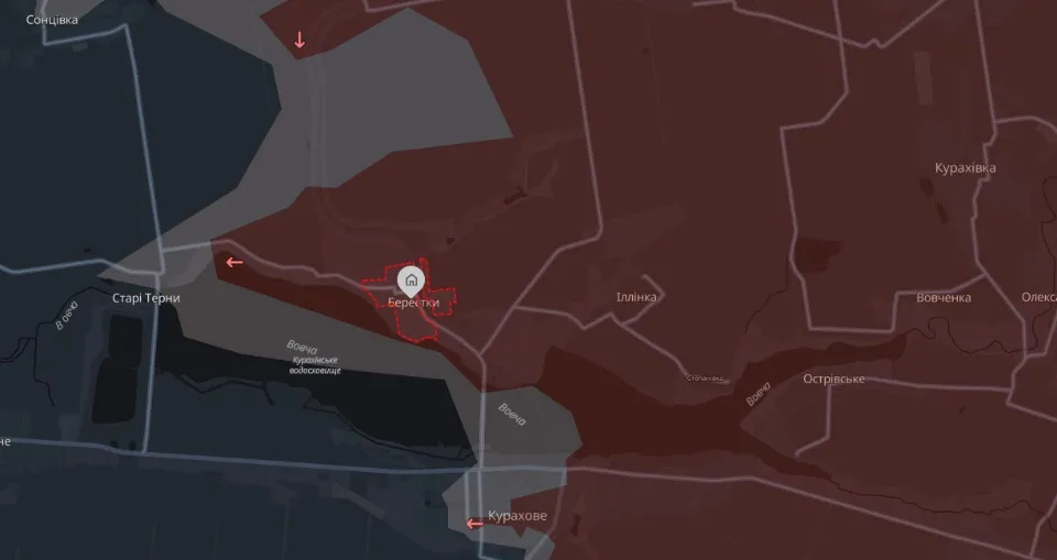 Карта бойових дій на Донеччині станом на 30 листопада 2024 року: