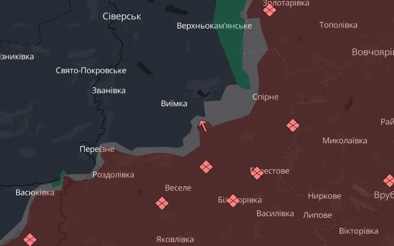 мапа Deep State Лиманський напрямок