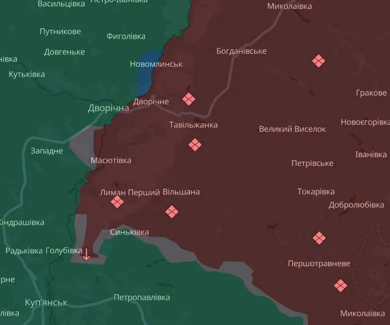 мапа Deep State Лиманський напрямок