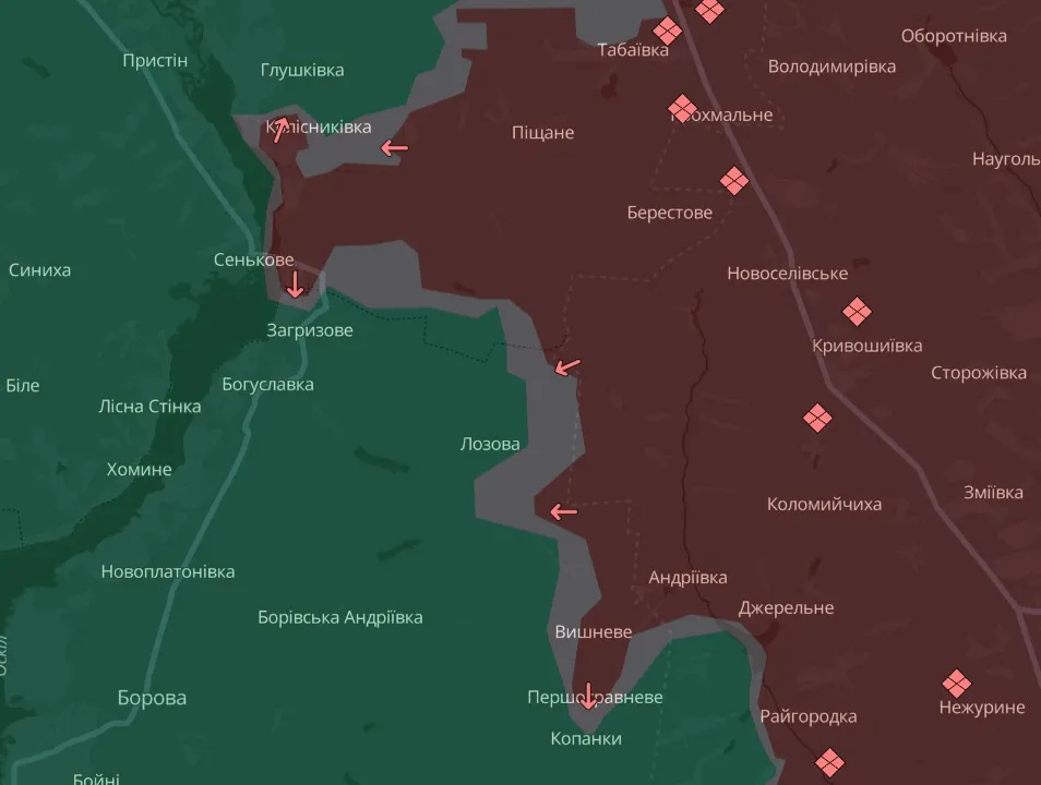 мапа Deep State Лиманський напрямок