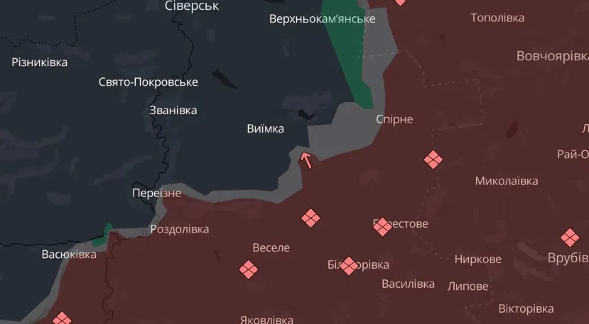 мапа Deep State Лиманський напрямок