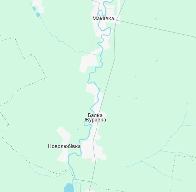 Балка Журавка - Невське на карті