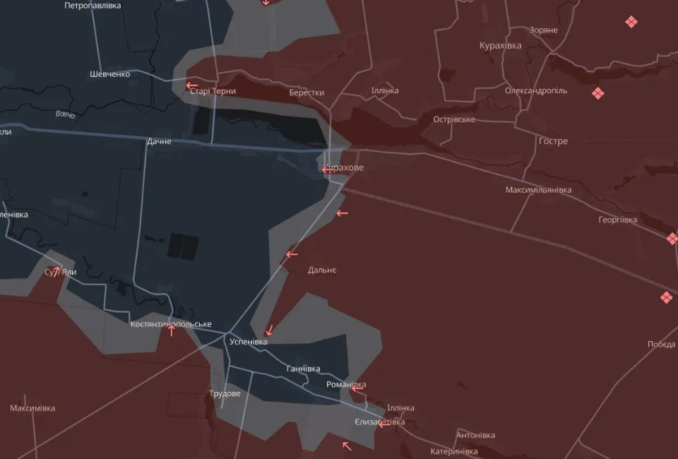 Мапа бойових дій станом на 06.12.2024: