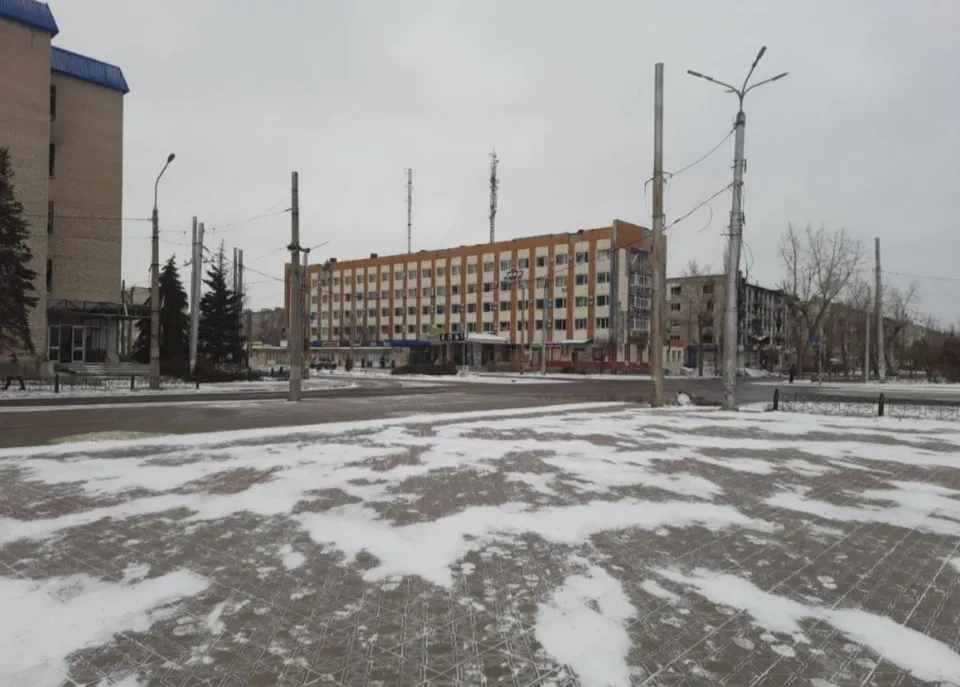 Гвардійський проспект у Сіверськодонецьку у грудні 2024 року: