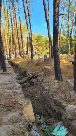 Світлини цвинтаря поблизу окупованого Старобільська