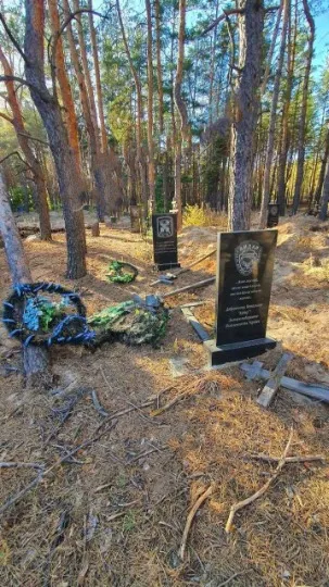 Світлини цвинтаря поблизу окупованого Старобільська