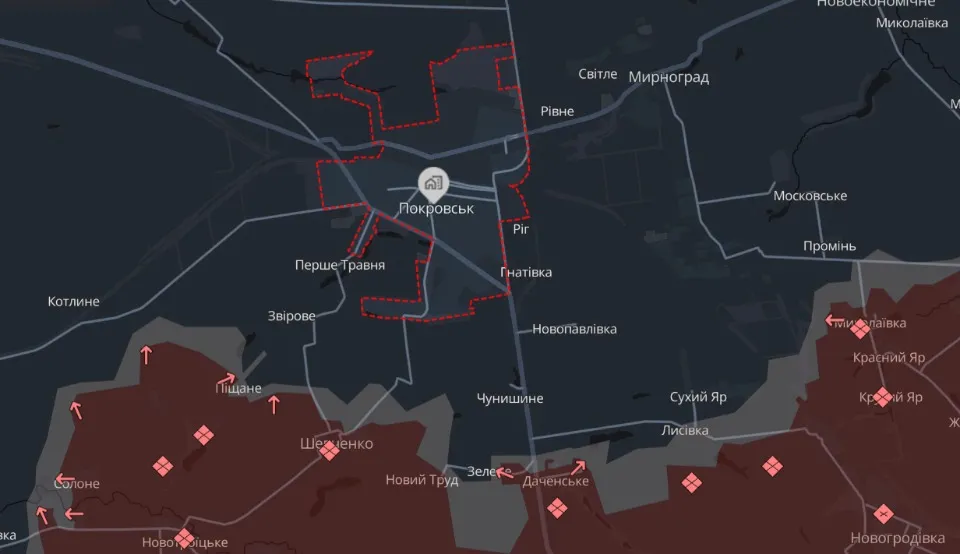 мапа Deep State Покровськ