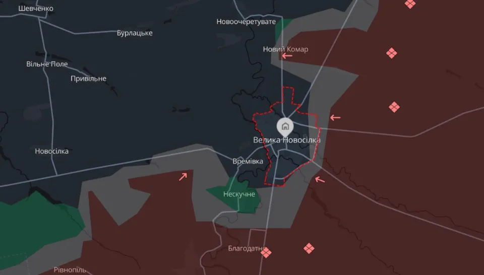 мапа Deep State Велика Новосілка