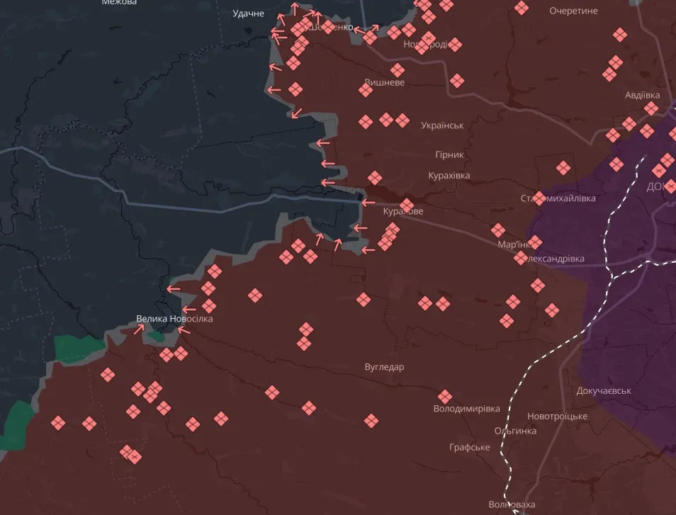 Просування ворога на Донеччині: