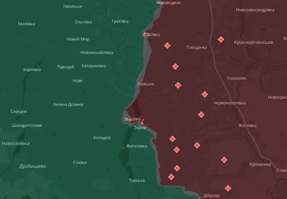 мапа Deep State Лиманський напрямок