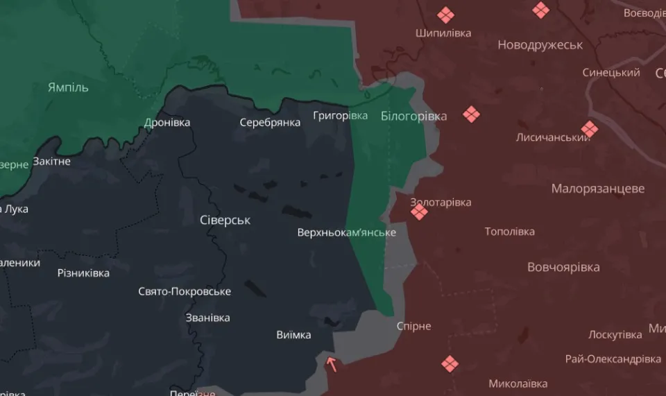 мапа Deep State Лиманський напрямок