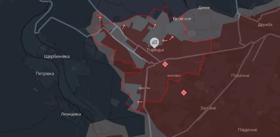 мапа Deep State Торецьк