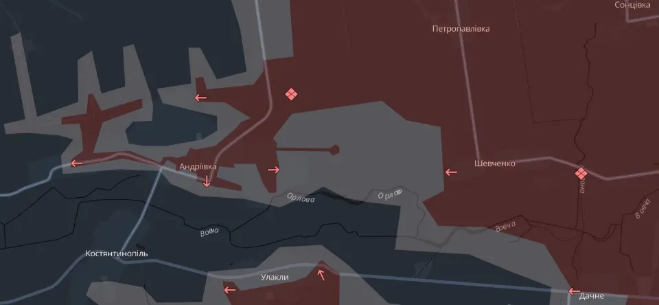 мапа Deep State Донеччина